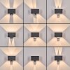 Almodofa outdoor wall light, Up & Down Light, wall light LED anthracite, 1-light source, Motion sensor