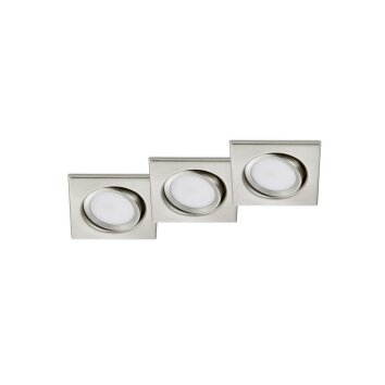 Trio recessed light LED matt nickel, 3-light sources