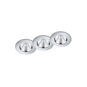 Trio recessed light LED chrome, 3-light sources