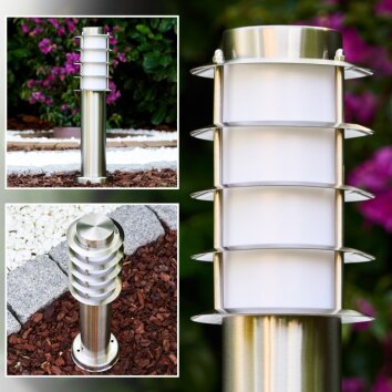 Tunes pedestal light Stainless steel color, 1-light source