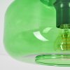 Boza Green Glass Ceiling Light, Retro Flush Mount Light for Living Room