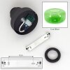 Boza green glass ceiling light, retro flush mount lamp with E27 socket, Ø 28 cm