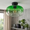 Boza green glass ceiling light, flush mount with gradient glass shade Ø 28 cm, E27
