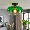 Boza green glass ceiling light, flush mount with gradient glass shade Ø 28 cm, E27