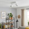 Lemak LED ceiling spotlight, 2-light adjustable GU10 spot in white