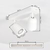 Lemak LED ceiling spotlight, 2-light adjustable GU10 spot in white