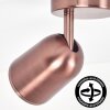 Lemak LED ceiling spotlight in copper, GU10 adjustable ceiling light with swivel head