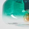 Boza green glass ceiling light with dark green gradient shade, round 28 cm, E27