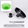 Boza retro flush ceiling light with green glass shade, Ø 28 cm, E27 fitting