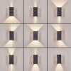 Hoods LED outdoor wall light, 2-pack up and down light beam, IP44 for patio