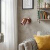 Lemak LED wall spotlight, copper adjustable wall light with swivel head