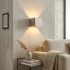 Badajoz cube wall light, modern up and down outdoor wall lamp with G9 socket