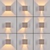 Badajoz cube wall light, modern up and down outdoor wall lamp with G9 socket