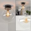 Vintage globe light Gastor with clear glass shade, ø 25 cm and canopy