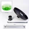 Boza ceiling light with green glass shade, round flush mount for hallway
