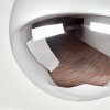 Gastor smoked glass ceiling light with globe shade, E27 retro hallway lamp