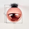 Gastor globe flush mount ceiling light, E27 retro light for living room, hallway