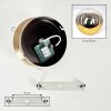 Gastor globe ceiling light, round E27 flush mount for modern vintage rooms