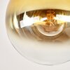 Gastor globe ceiling light, round E27 flush mount for modern vintage rooms