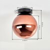 Gastor globe ceiling light, round flush mount lamp for dining room, retro style