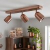 Lemak copper LED ceiling spotlight, 3-light adjustable spot heads for living room