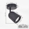 Lemak LED ceiling spotlight with adjustable light head, GU10, modern design