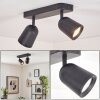 Lemak LED ceiling spotlight, 2-light adjustable GU10 ceiling light for living rooms