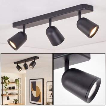Lemak LED 3-light adjustable ceiling spotlight with rotating GU10 cylinder heads