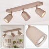 Lemak LED ceiling spotlight, 3-light adjustable GU10 spot bar for living rooms
