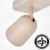 Lemak LED ceiling spotlight, 3-light adjustable GU10 spot bar for living rooms