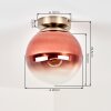 Gastor globe ceiling light fixture, E27 flush mount in retro vintage style