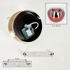 Gastor globe ceiling light fixture, E27 flush mount in retro vintage style