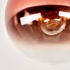 Gastor globe ceiling light fixture, E27 flush mount in retro vintage style