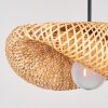 Bauro pendant light with curved woven shade, E27 dining room light, length 50 cm