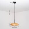 Bauro organic shade pendant light, woven-look shade for dining room, length 40 cm