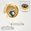 Gastor globe ceiling light, round retro ceiling lamp for living room and hallway