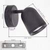 LED Wall Spotlight Lemak with a modern cylindrical black metal shade, swivelling light head