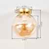 Gastor globe ceiling light, E27 flush mount for modern retro vintage interiors