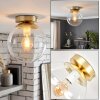 Gastor globe ceiling light, retro ceiling light for living room, E27 round design