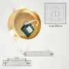 Gastor globe ceiling light, retro ceiling light for living room, E27 round design