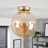 Gastor globe ceiling light, round flush mount lamp ø 25 cm, E27 retro vintage