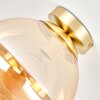 Gastor globe ceiling light, round flush mount lamp ø 25 cm, E27 retro vintage