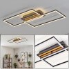 Velani LED ceiling light, rectangular flush mount with flat overlapping frames