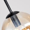 Globe ceiling light Gastor with four amber glass shades in a cluster arrangement, ø 15 cm