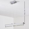 Flaut Pendant Light LED chrome, 1-light source, Remote control, Colour changer
