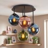 Gastor 4-light ceiling light with globe shades, retro living room light, E14