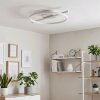 Narok LED ceiling light with remote control, modern round ring lamp for living room
