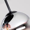 Gastor ceiling light with colourful glass shades, 4-light retro globe ceiling lamp