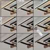 Selani flat LED ceiling light with remote control, geometric rectangular frame