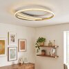 Calista LED ceiling light round 52 cm, flat flush ceiling light, 3 light colours